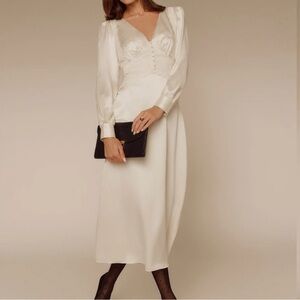 Reformation Morganna Dress Ivory - Size 8 NWT